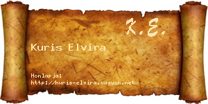Kuris Elvira névjegykártya